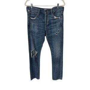Citizens Of Humanity Corey Slouchy Slim Jeans Size 27 Distressed Blue Premium De